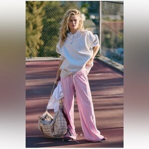 Free People Overtime Mesh Pants Blush Pink XS NEW